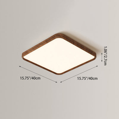 Modern Minimalist Round Rectangular Square Aluminum Acrylic LED Flush Mount Ceiling Light For Bedroom