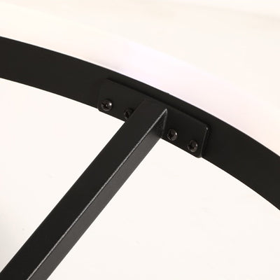 Modern Minimalist Round Aluminum Iron Acrylic LED Semi-Flush Mount Ceiling Light For Bedroom