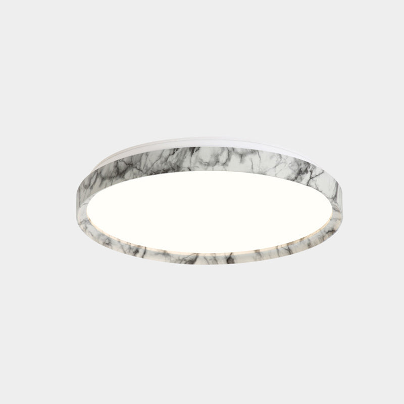 Modern Minimalist Round Cylindrical Iron Acrylic LED Flush Mount Ceiling Light For Bedroom