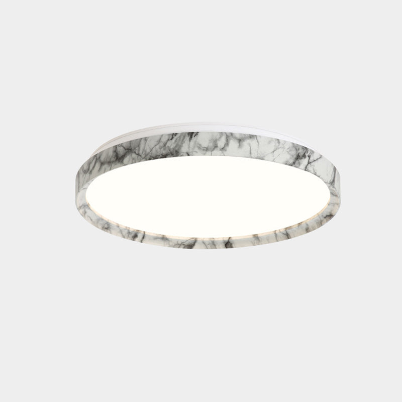 Modern Minimalist Round Cylindrical Iron Acrylic LED Flush Mount Ceiling Light For Bedroom