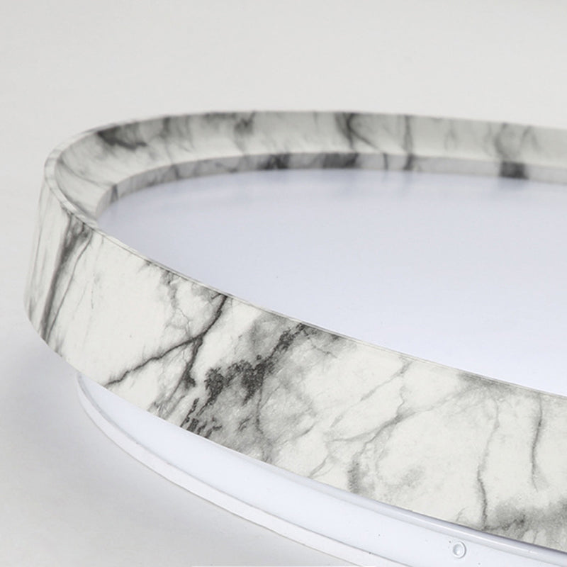 Modern Minimalist Round Cylindrical Iron Acrylic LED Flush Mount Ceiling Light For Bedroom