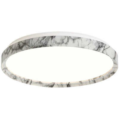 Modern Minimalist Round Cylindrical Iron Acrylic LED Flush Mount Ceiling Light For Bedroom