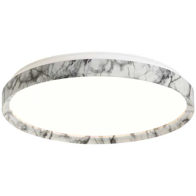 Modern Minimalist Round Cylindrical Iron Acrylic LED Flush Mount Ceiling Light For Bedroom