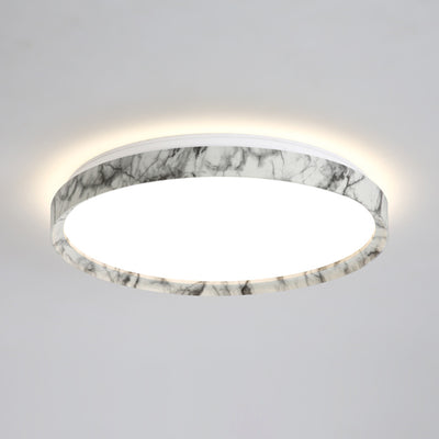 Modern Minimalist Round Cylindrical Iron Acrylic LED Flush Mount Ceiling Light For Bedroom