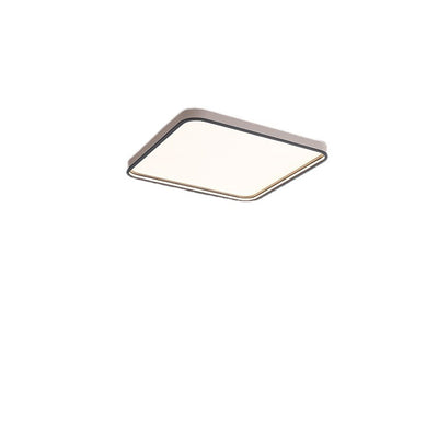 Modern Minimalist Square Aluminum Diamond Panel Faux Leather LED Flush Mount Ceiling Light For Bedroom