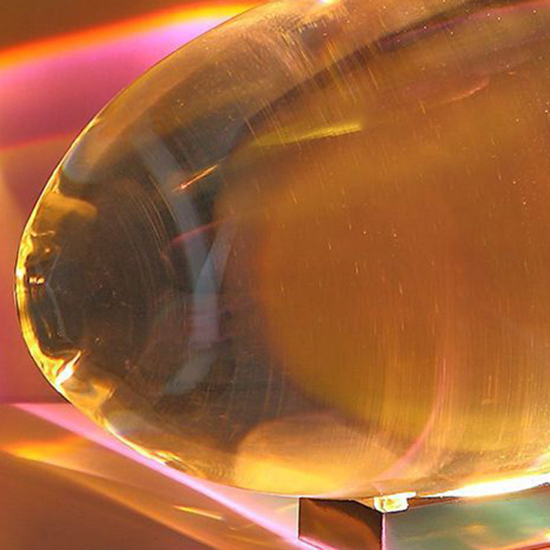 Contemporary Creative Spherical Oval Iron Crystal LED Projector Lamp Table Lamp For Living Room