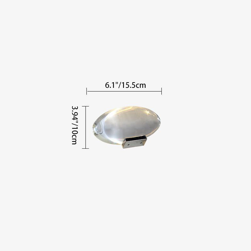 Contemporary Creative Spherical Oval Iron Crystal LED Projector Lamp Table Lamp For Living Room
