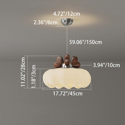 Contemporary Creative Pumpkin Heart-Shaped Iron Acrylic LED Pendent Light For Bedroom