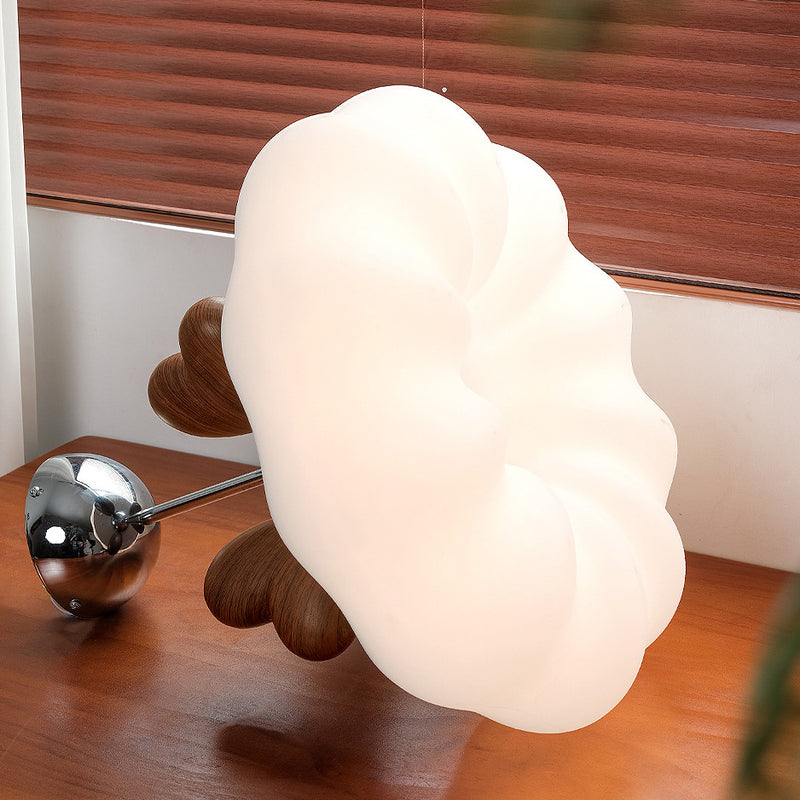 Contemporary Creative Pumpkin Heart-Shaped Iron Acrylic LED Semi-Flush Mount Ceiling Light For Bedroom