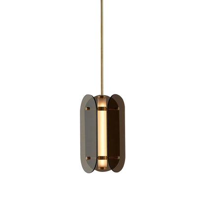 Modern Minimalist Cylindrical Modular Oval Glass Acrylic LED Pendant Light For Bedroom