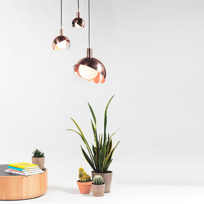 Modern Minimalist Spherical Circular Iron Glass 1-Light Pendant Light For Bedroom