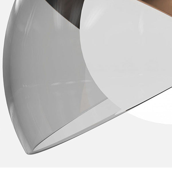 Lustre suspendu moderne minimaliste sphérique circulaire en fer et verre à 1 lumière pour chambre 