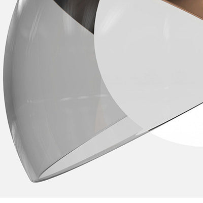 Modern Minimalist Spherical Circular Iron Glass 1-Light Pendant Light For Bedroom