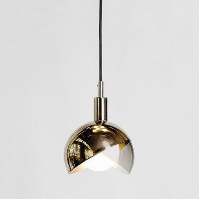 Modern Minimalist Spherical Circular Iron Glass 1-Light Pendant Light For Bedroom