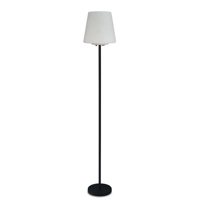 Modern Minimalist Outdoor Waterproof Round Cylindrical PE Iron LED Standing Floor Lamp For Garden