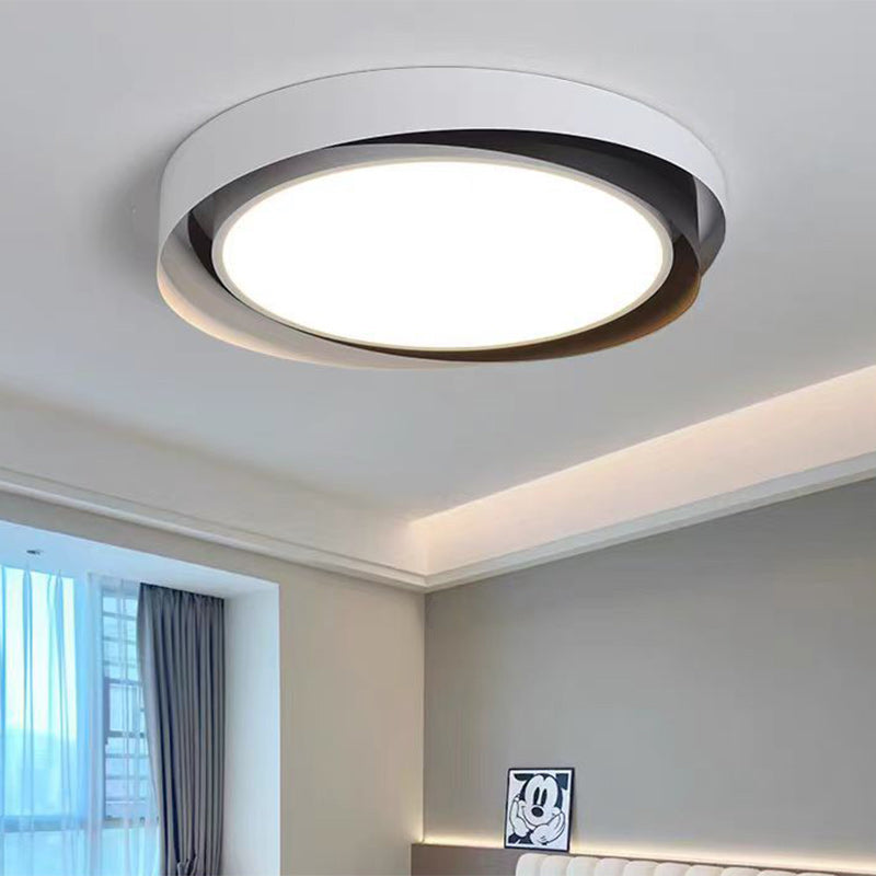 Moderne minimalistische runde zylindrische Eisen-Acryl-LED-Deckenleuchte für das Schlafzimmer 
