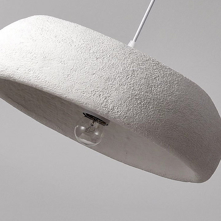 Lámpara colgante moderna minimalista redonda cilíndrica de plástico espuma 1 luz para sala de estar 