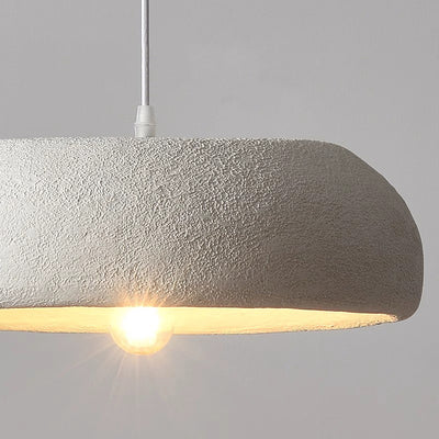 Modern Minimalist Round Cylindrical Plastic Foam 1-Light Pendant Light For Living Room