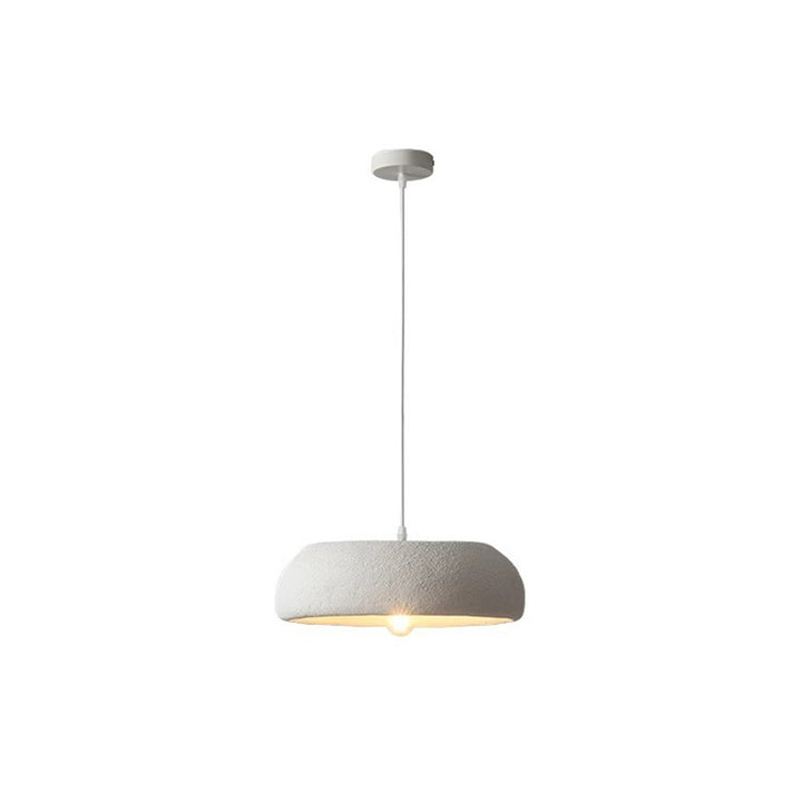 Lámpara colgante moderna minimalista redonda cilíndrica de plástico espuma 1 luz para sala de estar 