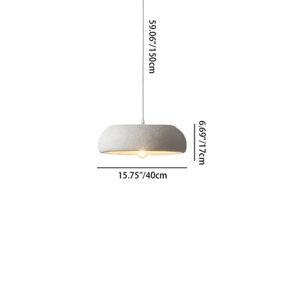 Modern Minimalist Round Cylindrical Plastic Foam 1-Light Pendant Light For Living Room