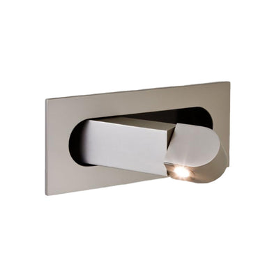 Modern Minimalist Rectangular Cylindrical Steel Aluminum LED Wall Scone Lamp For Bedroom