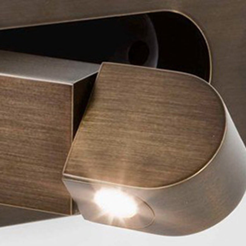 Modern Minimalist Rectangular Cylindrical Steel Aluminum LED Wall Scone Lamp For Bedroom