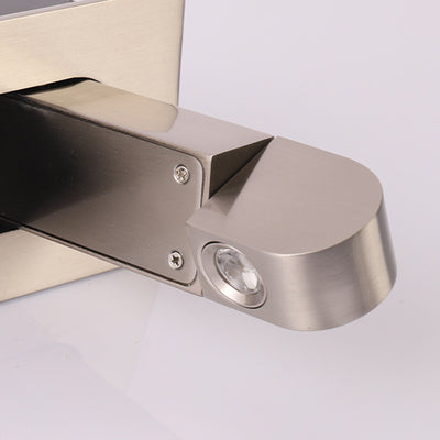 Modern Minimalist Rectangular Cylindrical Steel Aluminum LED Wall Scone Lamp For Bedroom