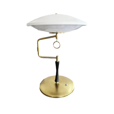 Contemporary Creative Flying Saucer-Shaped Round Iron Acrylic LED Table Lamp For Bedroom