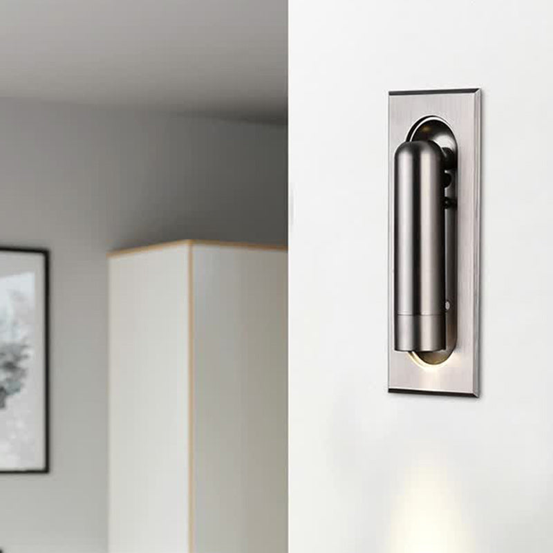 Contemporary Creative Cylindrical Rectangular Acrylic Aluminum Inset LED Wall Scone Lamp For Bedroom