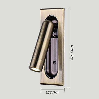 Contemporary Creative Cylindrical Rectangular Acrylic Aluminum Inset LED Wall Scone Lamp For Bedroom