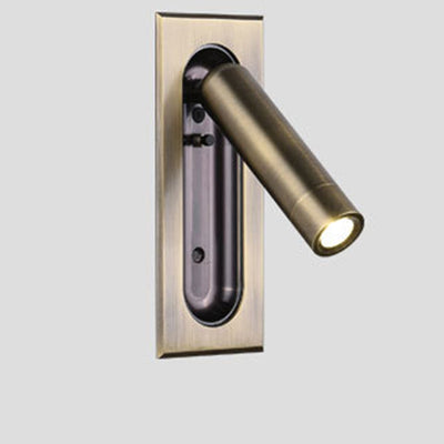 Contemporary Creative Cylindrical Rectangular Acrylic Aluminum Inset LED Wall Scone Lamp For Bedroom