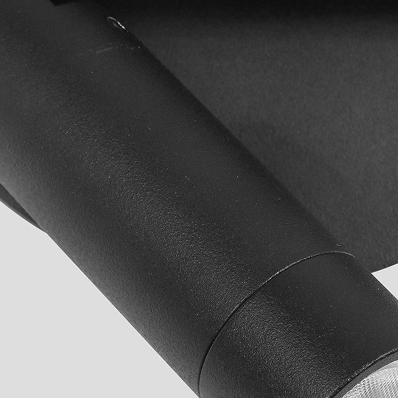 Modern Minimalist Round Cylindrical Aluminum Acrylic LED Wall Scone Lamp For Bedroom