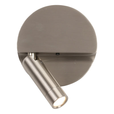 Modern Minimalist Round Cylindrical Aluminum Acrylic LED Wall Scone Lamp For Bedroom