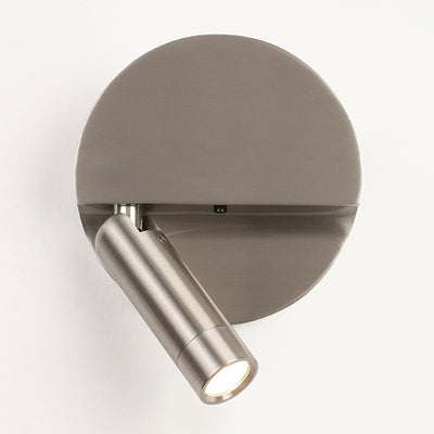 Modern Minimalist Round Cylindrical Aluminum Acrylic LED Wall Scone Lamp For Bedroom