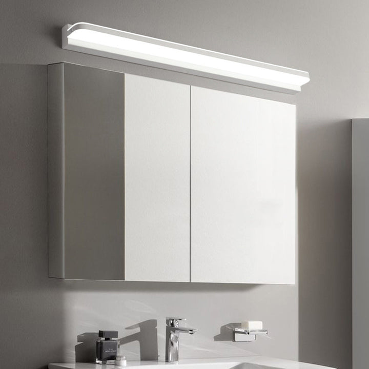 Modern Minimalist Waterproof Rectangular Stainless Steel Acrylic LED Vanity Light Wall Scone Lamp For Bathroom