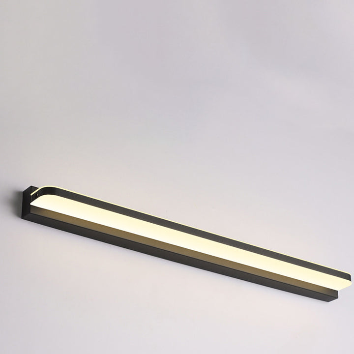 Modern Minimalist Waterproof Rectangular Stainless Steel Acrylic LED Vanity Light Wall Scone Lamp For Bathroom