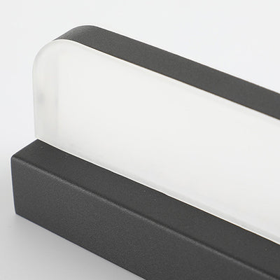 Modern Minimalist Waterproof Rectangular Iron Acrylic LED Vanity Light Wall Scone Lamp For Bathroom