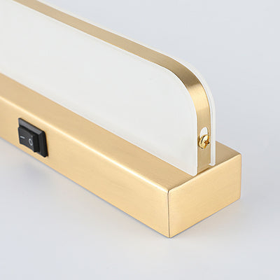 Modern Minimalist Waterproof Rectangular Iron Acrylic LED Vanity Light Wall Scone Lamp For Bathroom