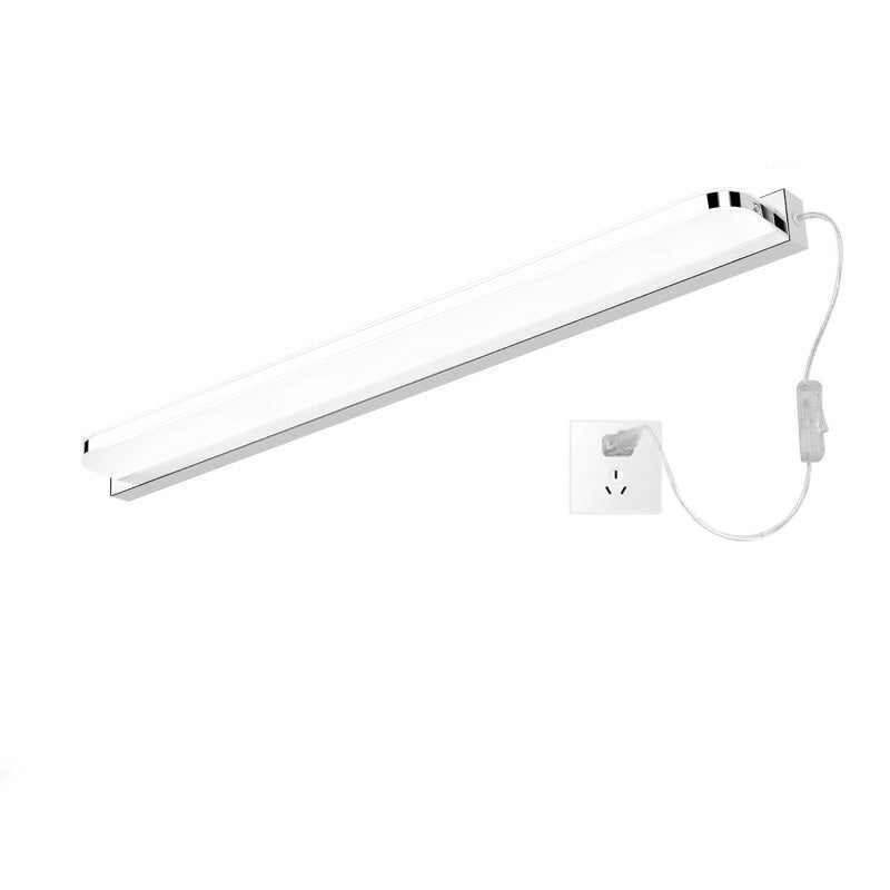 Modern Minimalist Waterproof Rectangular Iron Acrylic LED Vanity Light Wall Scone Lamp For Bathroom