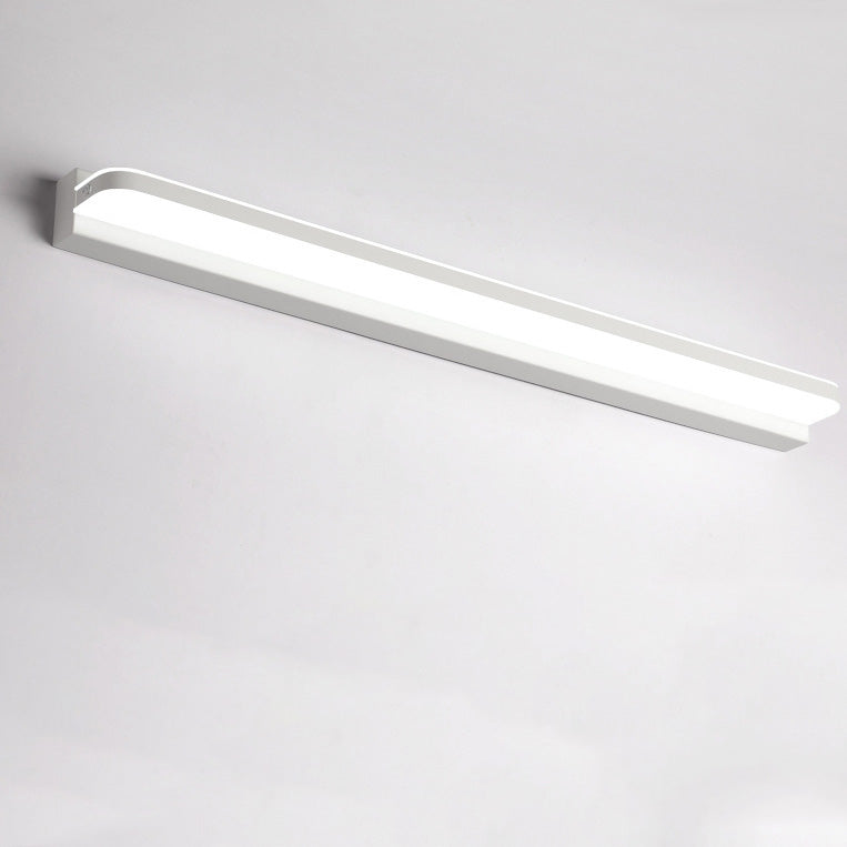 Modern Minimalist Waterproof Rectangular Stainless Steel Acrylic LED Vanity Light Wall Scone Lamp For Bathroom