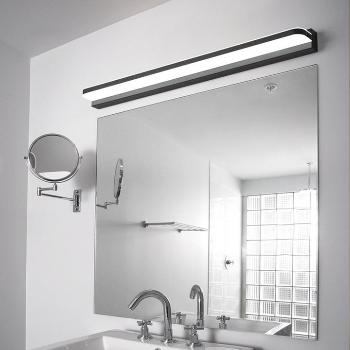 Modern Minimalist Waterproof Rectangular Stainless Steel Acrylic LED Vanity Light Wall Scone Lamp For Bathroom