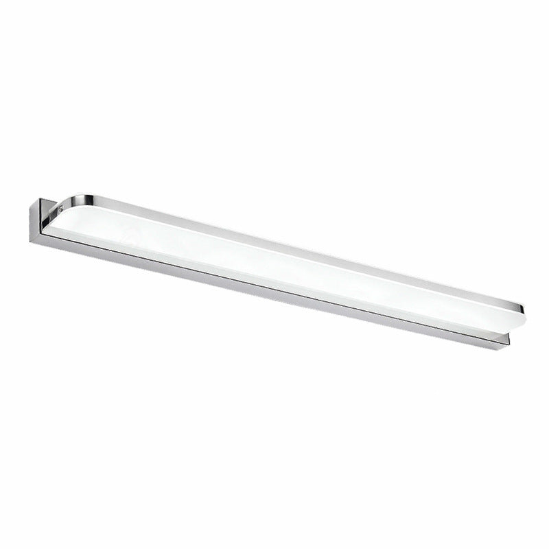 Modern Minimalist Waterproof Rectangular Stainless Steel Acrylic LED Vanity Light Wall Scone Lamp For Bathroom