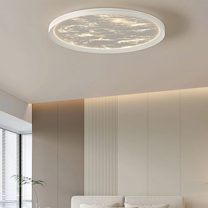 Plafonnier LED rond cylindrique moderne minimaliste en aluminium et acrylique pour chambre à coucher 