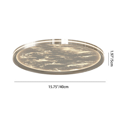 Modern Minimalist Round Cylindrical Aluminum Acrylic LED Flush Mount Ceiling Light For Bedroom
