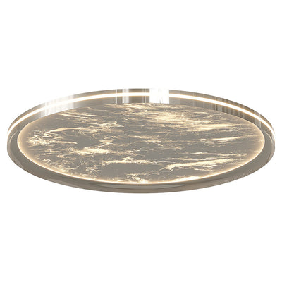 Modern Minimalist Round Cylindrical Aluminum Acrylic LED Flush Mount Ceiling Light For Bedroom