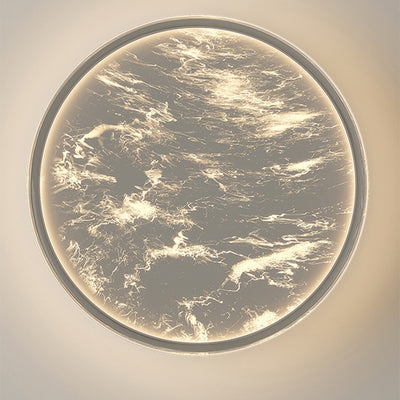 Modern Minimalist Round Cylindrical Aluminum Acrylic LED Flush Mount Ceiling Light For Bedroom