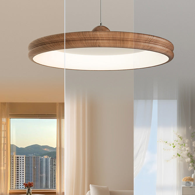 Suspension LED en fer et acrylique, ronde et cylindrique, au design minimaliste moderne, pour salon 