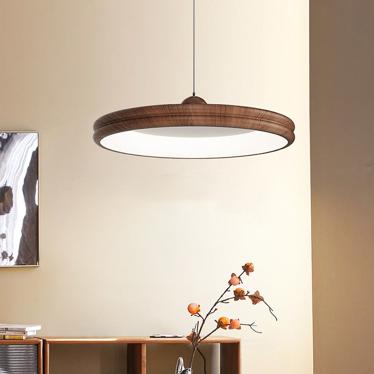 Suspension LED en fer et acrylique, ronde et cylindrique, au design minimaliste moderne, pour salon 