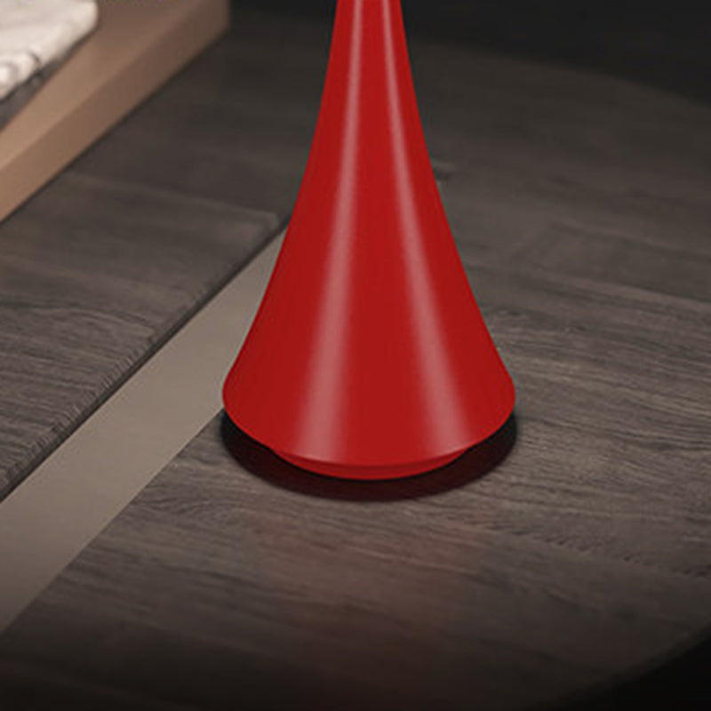Modern Stepless Dimming Aluminum Table Lamp - Conical Rechargeable LED Ambient Light Desk Lamp For Bedroom