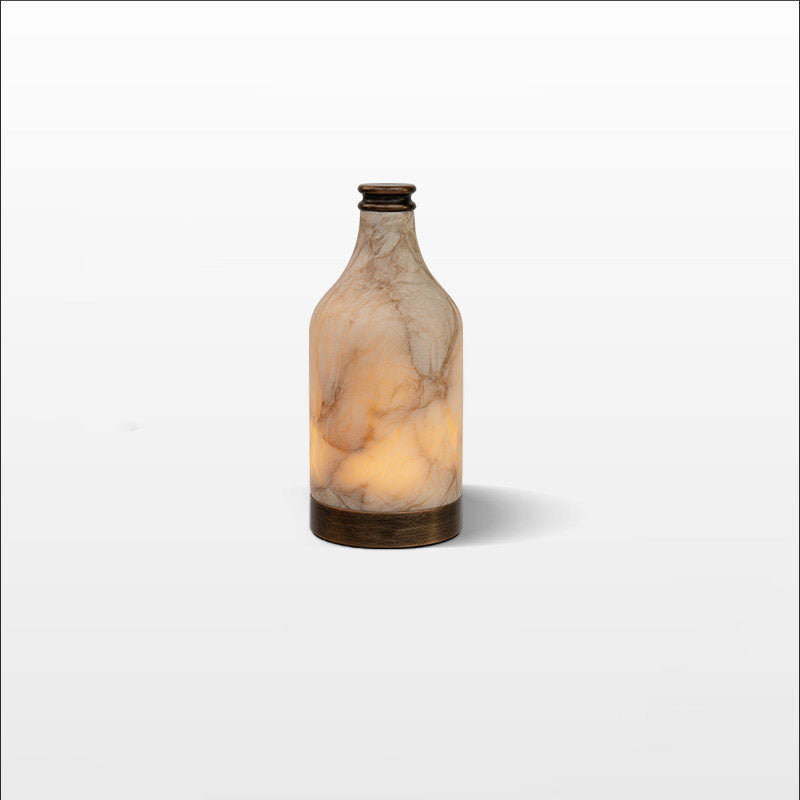 Modern Stepless Dimming Marble Table Lamp - Natural Stone LED Ambient Desk Lamp For Bedroom